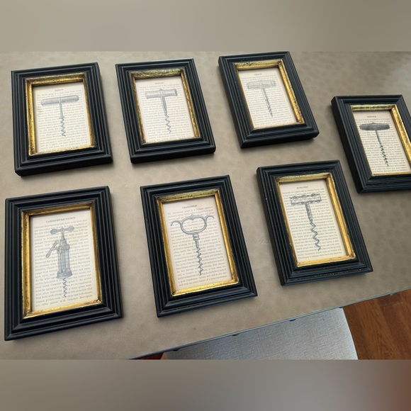Two’s Company Vintage Print, Chianti and Corkscrew Theme, Frame 6x8 - Picture 2 of 6